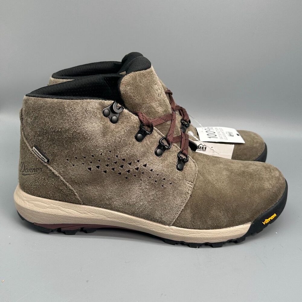 Danner Taupe Suede Ankle Boots with Brown Laces